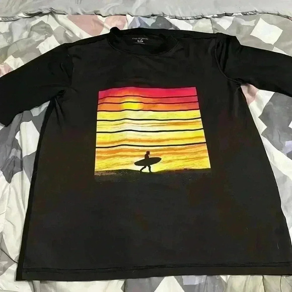 Black Soft Touch Graphic Tee - Picture 1 of 3